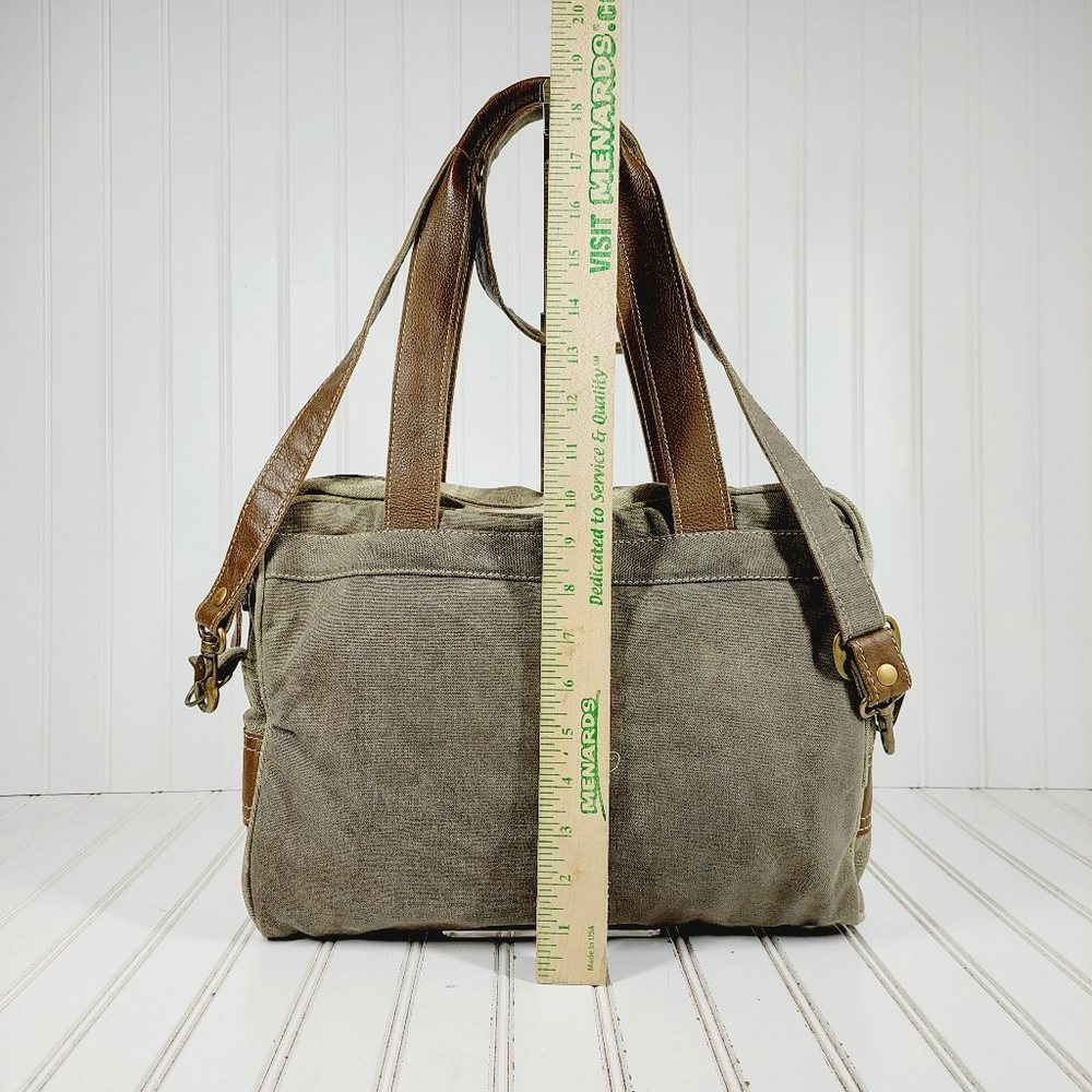 Myra Bag Green and Brown Crossbody Bag - Picture 6 of 11